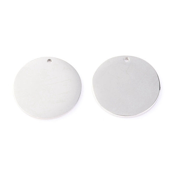 

PandaHall 304 Stainless Steel Pendants, Laser Cut, Stamping Blank Tag, Flat Round, Stainless Steel Color, 18x1.1mm, Hole: 1.2mm 304...