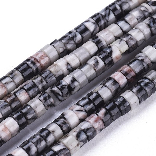 

PandaHall Natural Netstone Beads Strands, Heishi Beads, Flat Round/Disc, 4x2mm, Hole: 0.6mm, about 149~171pcs/Strand, 15.35 inch~15.55 inch...