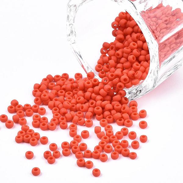 

PandaHall TOHO Round Seed Beads, Japanese Seed Beads, (50F) Opaque Frost Sunset Orange, 11/0, 2.2mm, Hole: 0.8mm, about 1110pcs/10g Glass...
