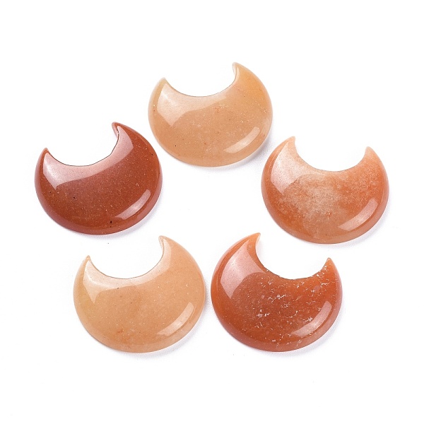 

PandaHall Natural Red Aventurine Cabochons, Moon, 35x31x7.5mm Red Aventurine Moon