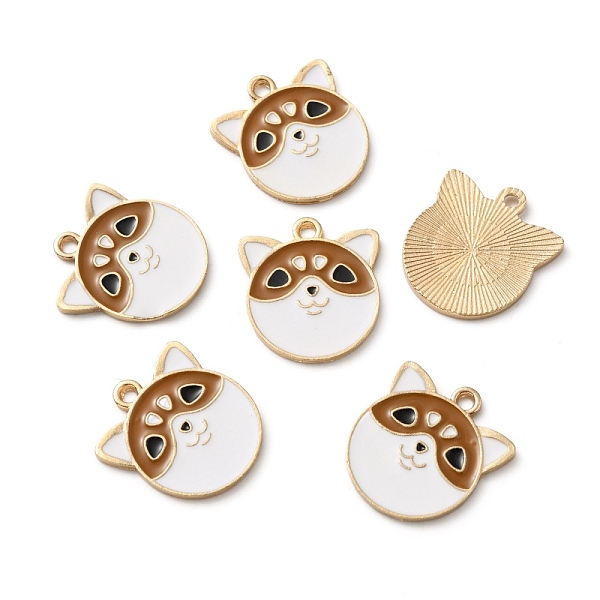 

PandaHall Alloy Enamel Pendants, Golden, Dog, White, 23.5x21x1.5mm, Hole: 2.5mm Alloy+Enamel Dog White