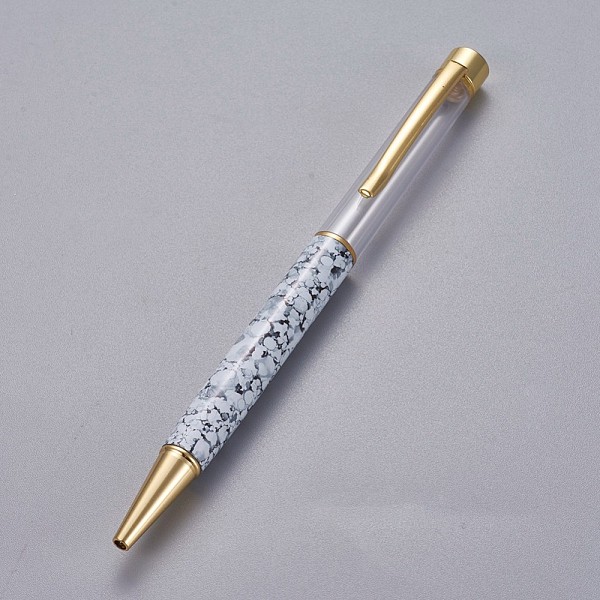 PandaHall Creative Empty Tube Ballpoint Pens, with Black Ink Pen Refill Inside, for DIY Glitter Epoxy Resin Crystal Ballpoint Pen Herbarium...