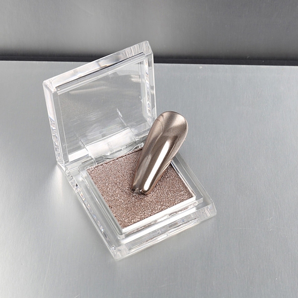 

PandaHall Shiny Nail Glitter Powder, Mirror Effect, Powder Starlight Pigment Decoration, with 1pc Brushes(Free), PeachPuff, 35x35x13mm..., Brown