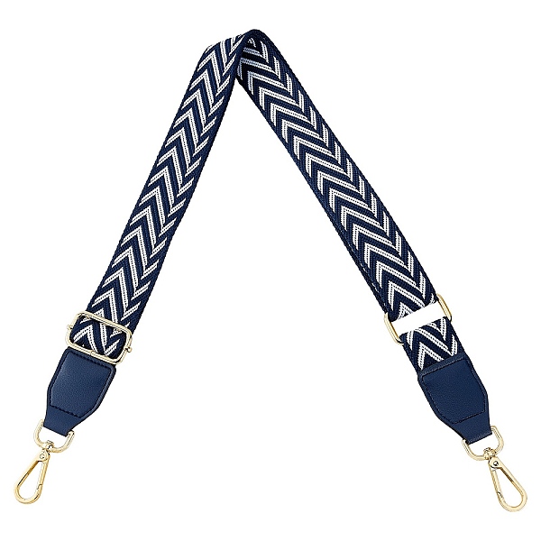 

PandaHall Crossbody Polyester Strap 1.4 Inch Wide Shoulder Strap Adjustable Replacement Belt Purse Strap Handbag Strap with White & Blue...