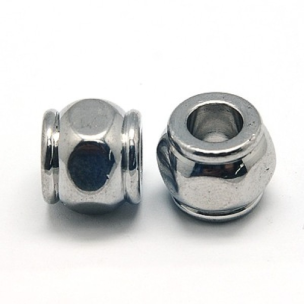 

PandaHall Stainless Steel Color, 12x11mm 304 Stainless Steel Column