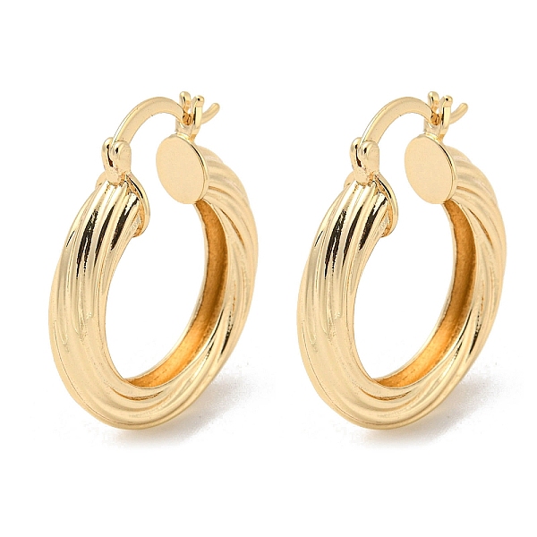 

PandaHall Brass Hoop Earrings for Women, Golden, 31x5mm Brass Ring