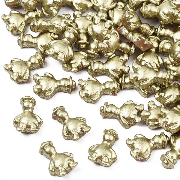 

PandaHall Spray Painted Opaque Resin Cabochons, Animal, Dark Goldenrod, 14x9~10x4.5mm Resin Other Animal
