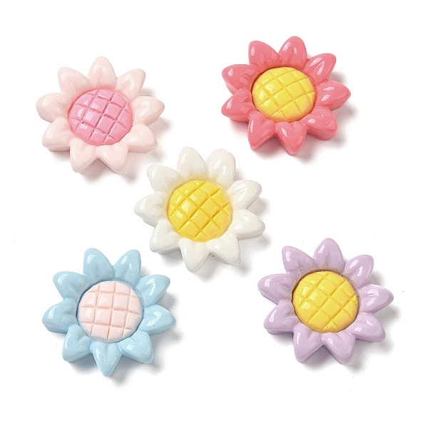 Sonnenblumen Harz Decoden Cabochons