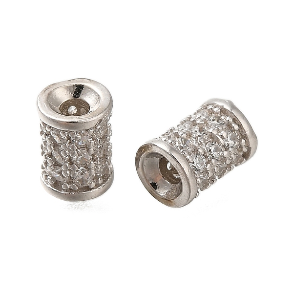 925 micro pavé de perles de zircone cubiques transparentes en argent sterling