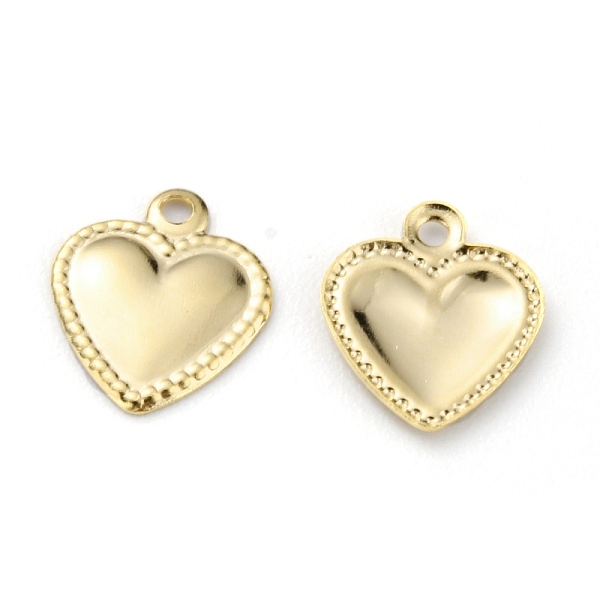 

PandaHall Brass Charms, Long-Lasting Plated, Heart, Real 24K Gold Plated, 9.5x8x0.7mm, Hole: 1mm Brass Heart