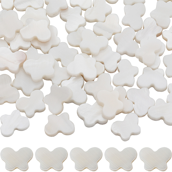 

PandaHall SUNNYCLUE 1 Box About 74-78Pcs Shell Beads Bulk Seashell Beads Flat White Butterfly Shape Freshwater Natural Sea Shell Spacer...