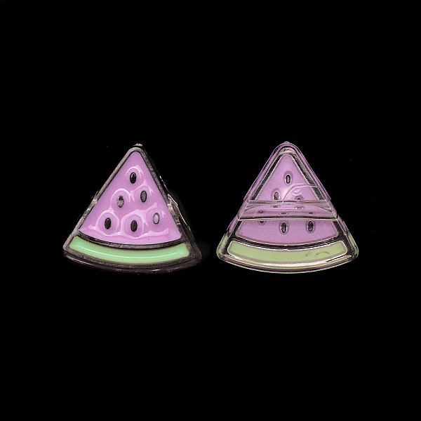 

PandaHall Resin Enamel Beads, Transparent, Watermelon, Violet, 24x26x9mm, Hole: 3.5mm Resin Fruit Purple