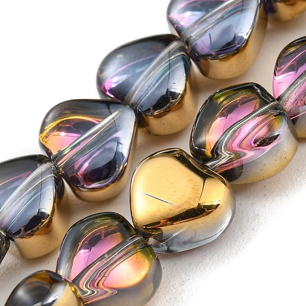 

PandaHall Half Plated Electroplate Transparent Glass Beads Strands, Heart, Gold, 5.5x6x4mm, Hole: 0.9mm, about 110pcs/strand, 23.23 inch...