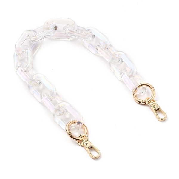 

PandaHall Bag Handles, with Transparent Acrylic Cable Chains, Golden Alloy Swivel Clasps and Spring Gate Rings, for Bag Straps Replacement..., Clear