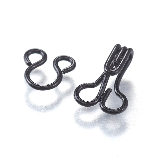 

PandaHall Iron Hook Clasps, Gunmetal, 12x8.5x4mm, Hole: 2.5mm, 8x8x1mm, Hole: 2mm Iron