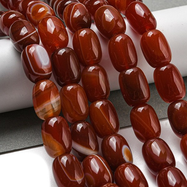 Agate à bandes naturelles / brins de perles d'agate à rayures