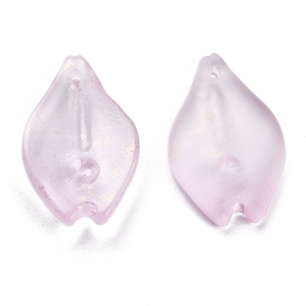 

PandaHall Transparent Glass Pendants, Petaline, Thistle, 18.5x12x4mm, Hole: 1.2mm Glass Petaline Purple