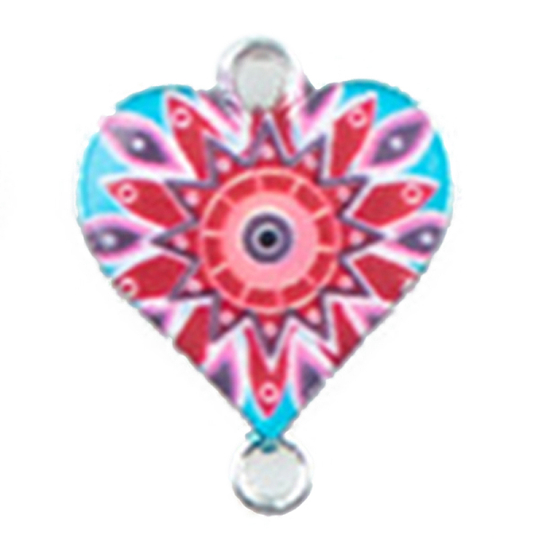 

PandaHall Alloy Enamel Connector Charms, Heart-Shaped Links with Flower Pattern, Platinum, Crimson, 20x16mm Alloy+Enamel Flower Pink