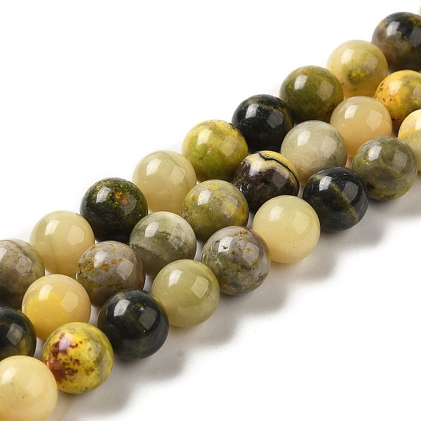 

PandaHall Natural Bumblebee Jasper Beads Strands, Round, 10mm, Hole: 1.2mm, about 40pcs/strand, 15.55''(39.5cm) Bumblebee Jasper Round