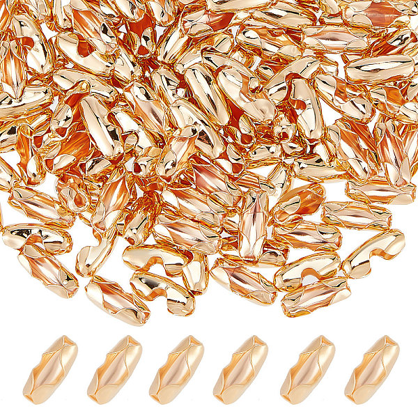 

PandaHall Beebeecraft 200Pcs Brass Ball Chain Connectors, Real 18K Gold Plated, 9x3.5mm, Hole: 1.2mm Brass