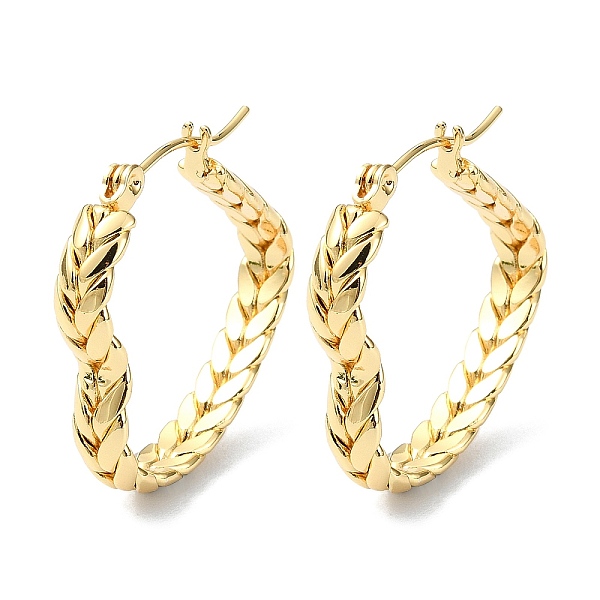 

PandaHall 304 Stainless Steel Stud Earrings, Wheat Style, Golden, Heart, 26x2.5mm 304 Stainless Steel Heart