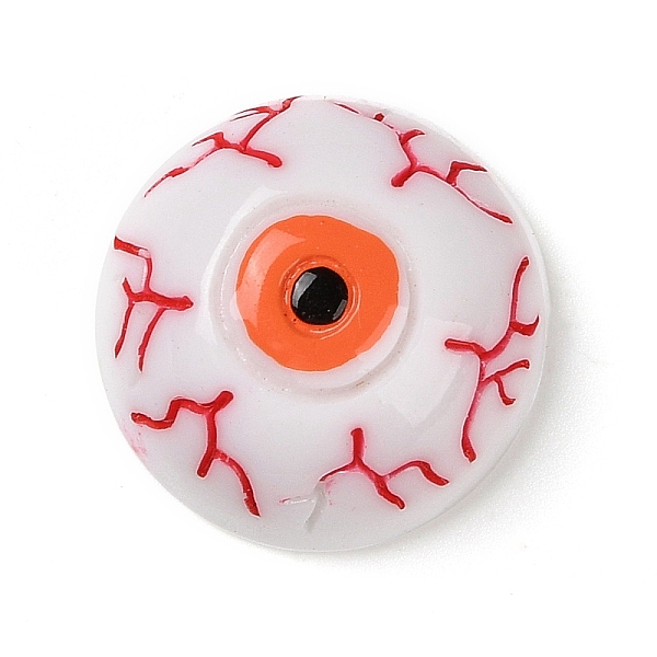

PandaHall Bloodshot Eye Halloween Opaque Resin Decoden Cabochons, Halloween Jewelry Craft, Dark Orange, 24x11.5mm Resin Eye Orange