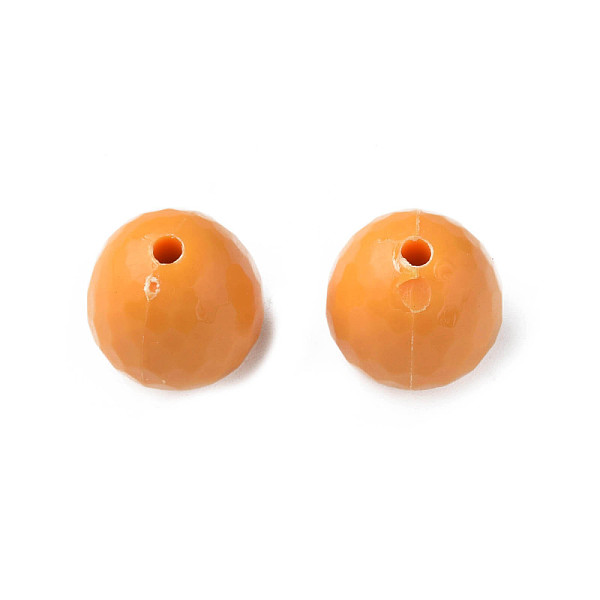 

PandaHall Opaque Acrylic Beads, Faceted, Teardrop, Orange, 15x14.5mm, Hole: 2mm, about 243pcs/500g Acrylic Teardrop Orange