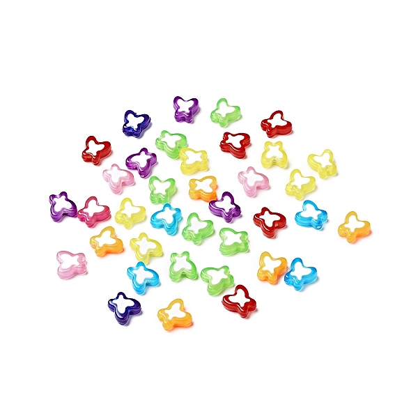 

PandaHall Opaque Acrylic Beads, Butterfly, Mixed Color, 10x9.5x4mm, Hole: 2mm Acrylic Butterfly Multicolor