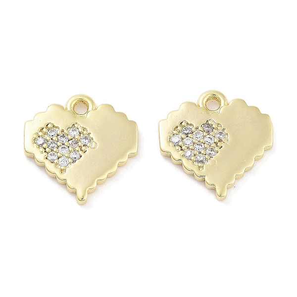 

PandaHall Brass Micro Pave Clear Cubic Zirconia Pendants, Heart, Real 18K Gold Plated, 13x13x1.5mm, Hole: 1.2mm Brass+Cubic Zirconia Heart...