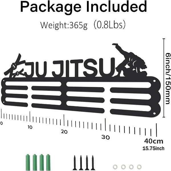 Джиу-джитсу тема железная медаль вешалка держатель дисплей настенная стойка