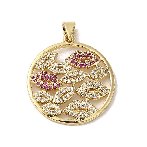 

PandaHall Brass Micro Pave Cubic Zirconia Pendants, Flat Round with Lip , Real 18K Gold Plated, 26.5x24x3.5mm, Hole: 4x3mm Brass+Cubic..., Clear