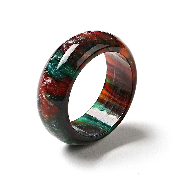 

PandaHall Resin Plain Band Finger Ring for Women, Colorful, US Size 6 3/4(17.1mm) Resin