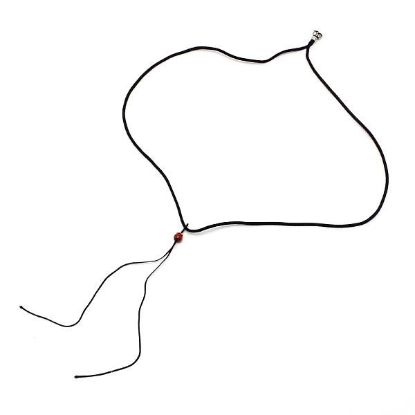 

PandaHall Nylon Pendant Cord Loops, with Slide Glass Bead, Black, 445~477x2mm Nylon Others Black