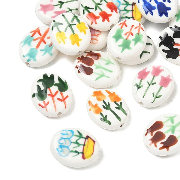 Printed Handmade Porcelain Beads