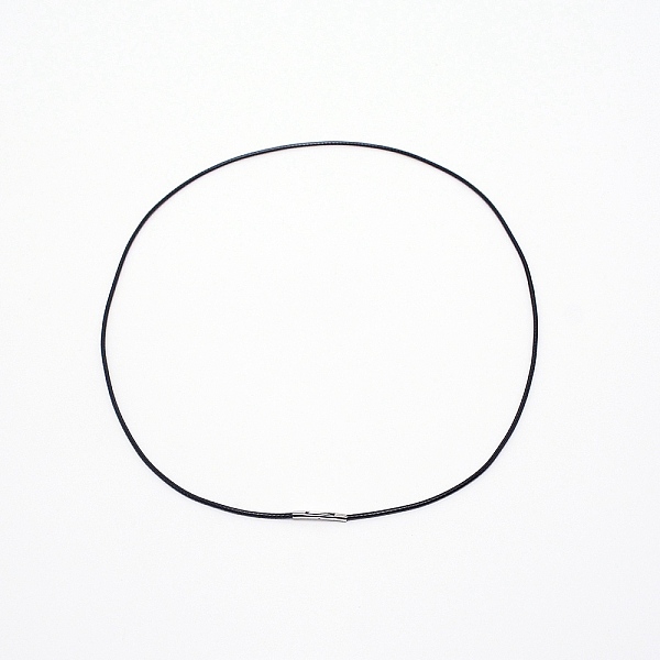 

PandaHall Polyester Waxed Cords Necklace Making, with 304 Stainless Steel Bayonet Clasps, Stainless Steel Color, Black, 61x0.2cm 304...