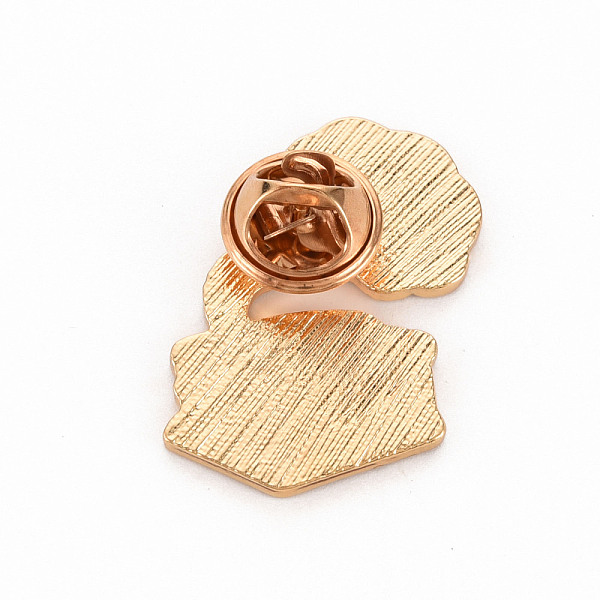 

PandaHall Rack Plating Alloy Enamel Brooches, Enamel Pins, with Brass Butterfly Clutches, Phonograph with Cat, Cadmium Free & Nickel Free &...