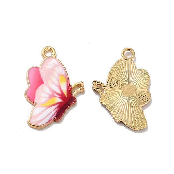 

PandaHall Alloy Enamel Pendants, Golden, Butterfly Charm, White, 24.5x16.5x2mm, Hole: 1.6mm Alloy+Enamel Butterfly White