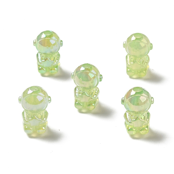 

PandaHall UV Plating Rainbow Iridescent Acrylic Beads, Astronaut, Green Yellow, 20x14x13.5mm, Hole: 3.5mm Acrylic Human