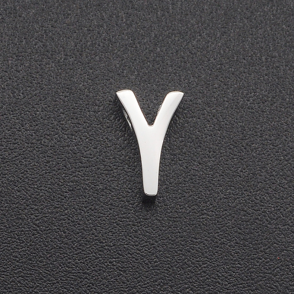 

PandaHall 201 Stainless Steel Charms, for Simple Necklaces Making, Laser Cut, Letter, Stainless Steel Color, Letter.Y, 8x5x3mm, Hole: 1.8mm...