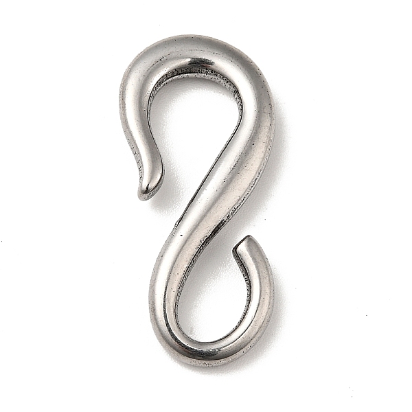 

PandaHall Tibetan Style 304 Stainless Steel S Hook Clasps, for Bracelets Making, Antique Silver, 29x13x3mm 304 Stainless Steel