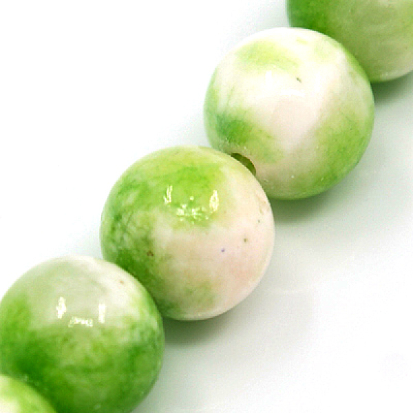 

PandaHall Natural Persian Jade Beads Strands, Dyed, Round, Lawn Green, 8mm, Hole: 1.2~1.5mm, about 50pcs/strand, 16 inch Persian Jade Round...