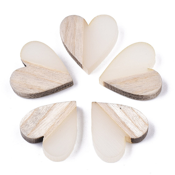 Harz & Holz Zweifarbige Cabochons