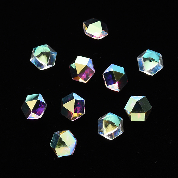 Cabochons En Verre Transparent Hexagonaux