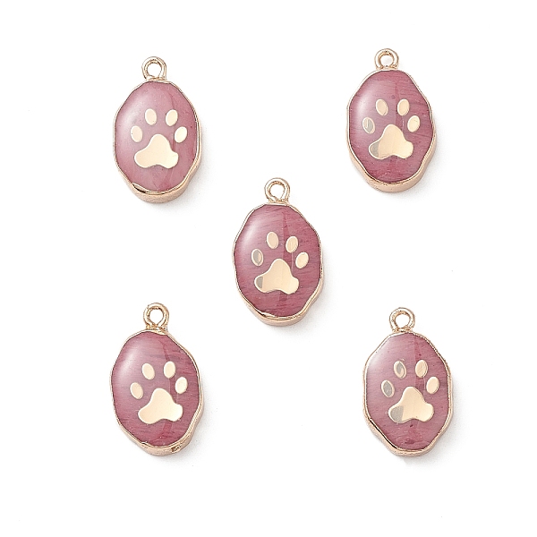 

PandaHall Natural Rhodonite Pendants, Oval Charms with Golden Brass Edge, 22x13x3~5.5mm, Hole: 1.8mm Rhodonite Oval Red