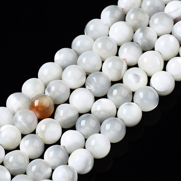 

PandaHall Natural Trochid Shell/Trochus Shell Beads Strands, Round, Bleach, Seashell Color, 3mm, Hole: 0.5mm, about 138~140pcs/strand, 15.55...