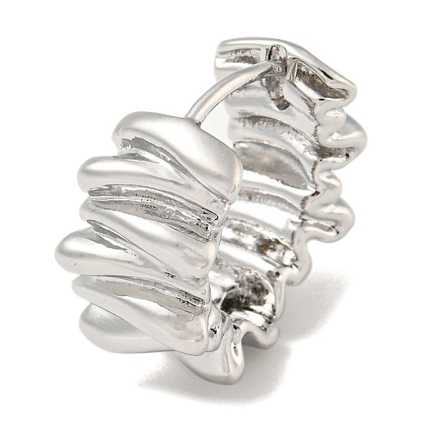 

PandaHall Brass Hoop Earrings, Twist, Platinum, 18.5x17.5mm Brass Twist Silver