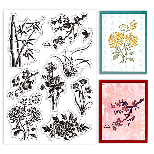 

PandaHall Custom PVC Plastic Clear Stamps, for DIY Scrapbooking, Photo Album Decorative, Cards Making, Flower, 160x110x3mm Plastic Flower...