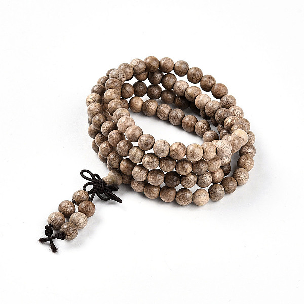 Wrap Style Bracelets Bouddhiste Camphorwood De Bijoux De Perles Rondes Ou Colliers