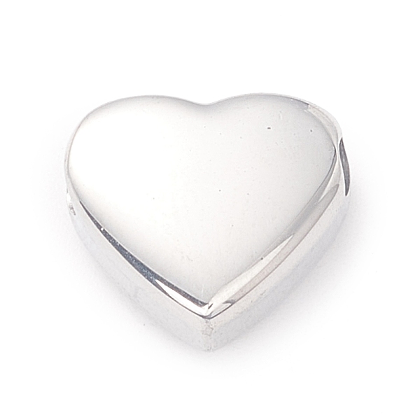 

PandaHall 304 Stainless Steel Beads, Heart, Stainless Steel Color, 11x12x5mm, Hole: 2mm 304 Stainless Steel Heart