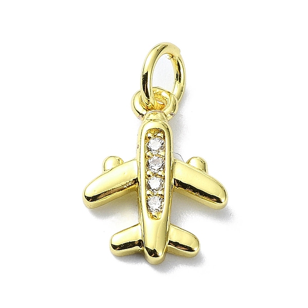 

PandaHall Brass Micro Pave Claer Cubic Zirconia Charms, Plane, Real 18K Gold Plated, 13.5x9.5x2mm, Hole: 3mm Brass+Cubic Zirconia Planet..., Clear